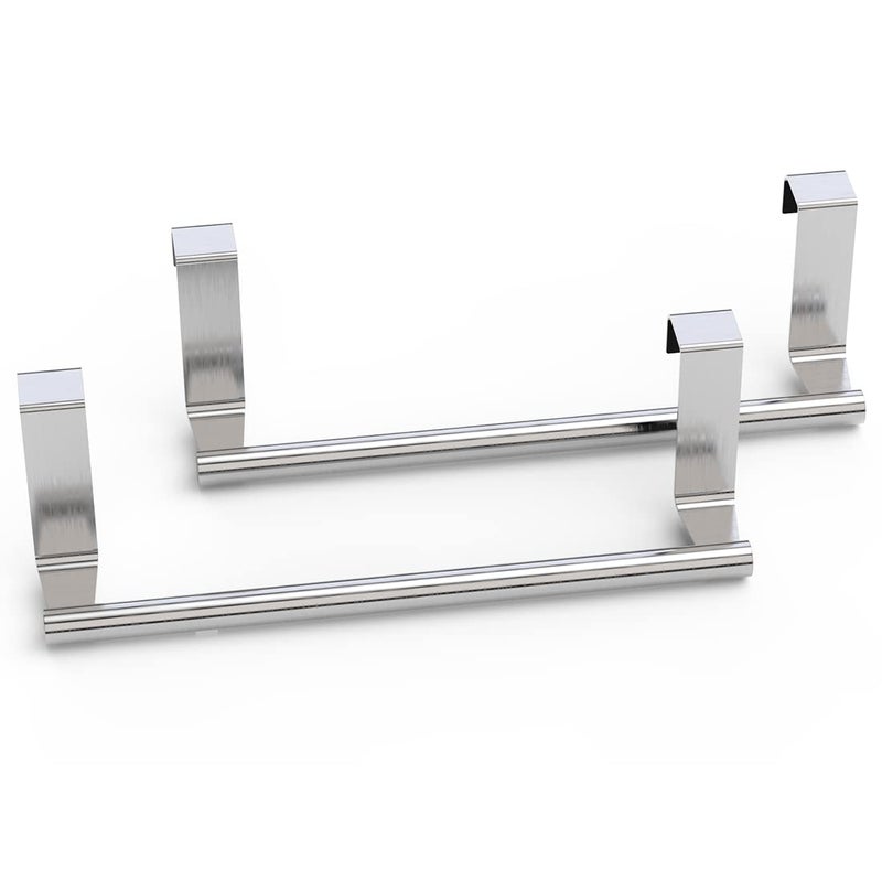 MZURBIR Towel Rack for Cabinet  Strong Steel Kitchen Over Cabinet Towel Bar Holder  9"" Wide - 2 Pack - Image 1